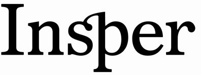 Logo do Insper no qual o nome da instituição acadêmica aparece na cor preta e com fonte serifada.